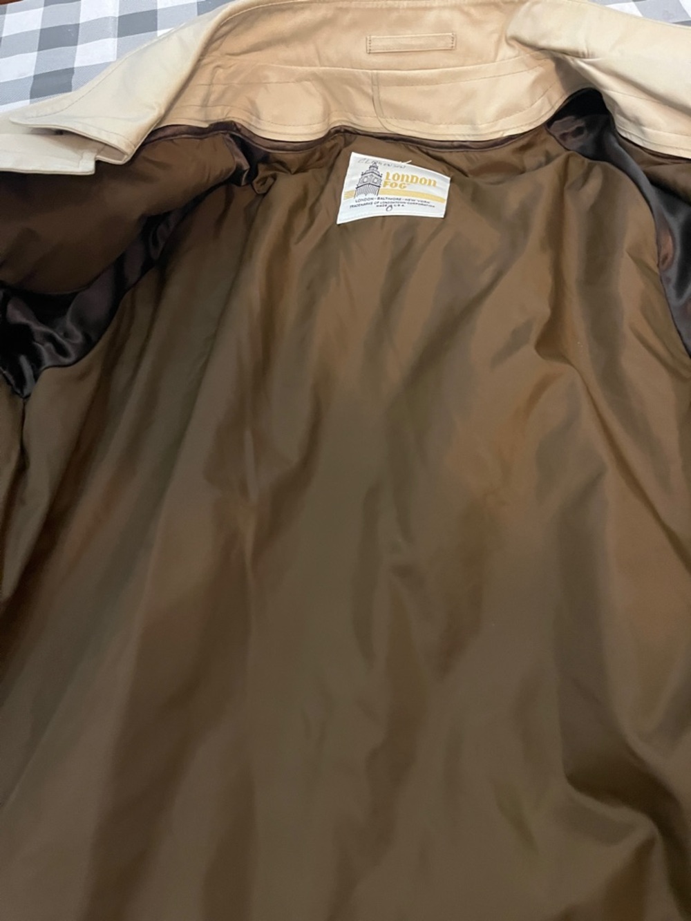 Vintage London fog trench coat with removable lining - Picture 7 of 7